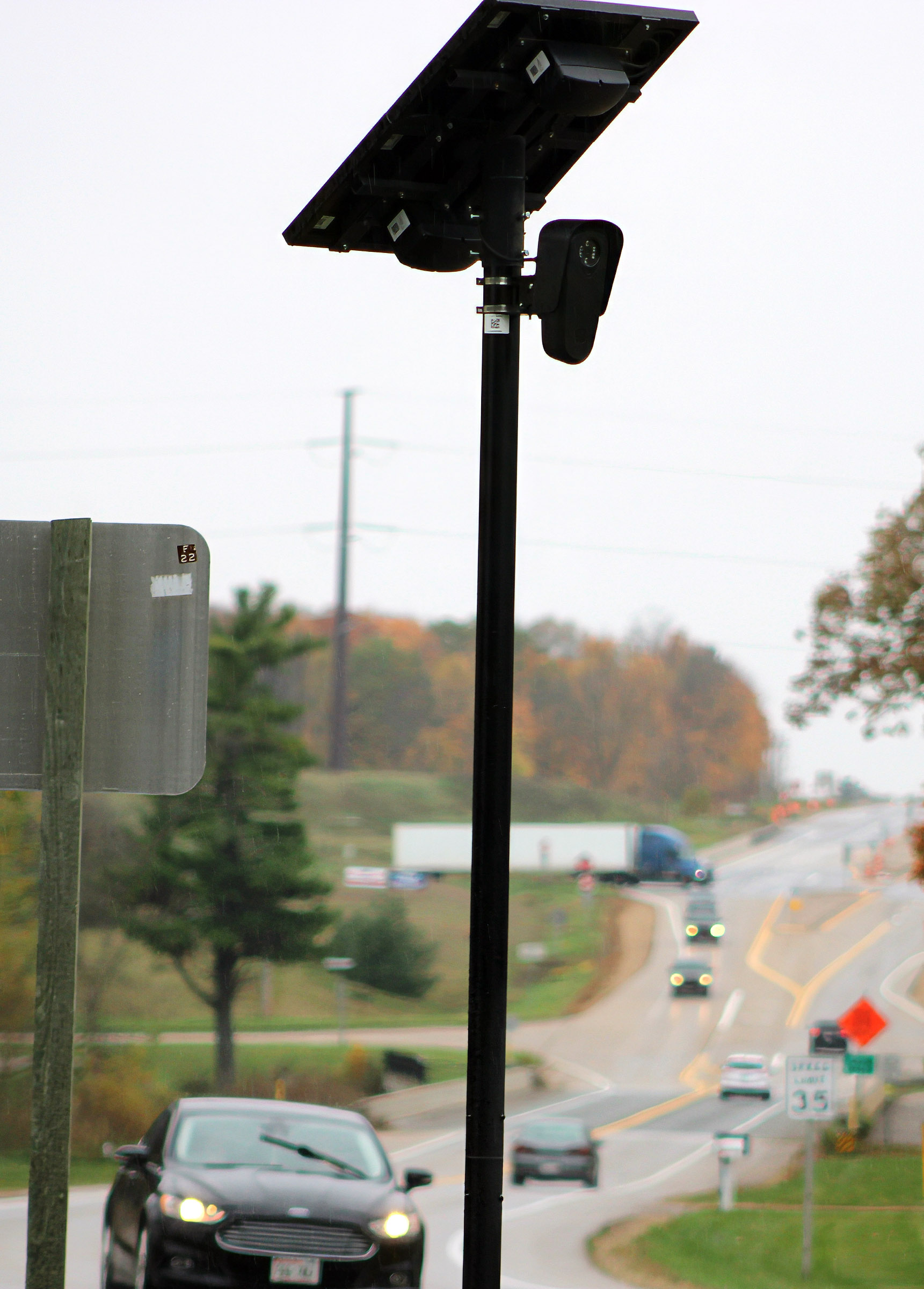 One of the city of Shawano’s Flock cameras is located where Main Street turns into state Highway 22 as traffic comes into the community from the Town of Belle Plaine. (Lee Pulaski | NEW Media)